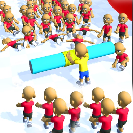 Push The Crazy Crowd Stickman Clash 3d